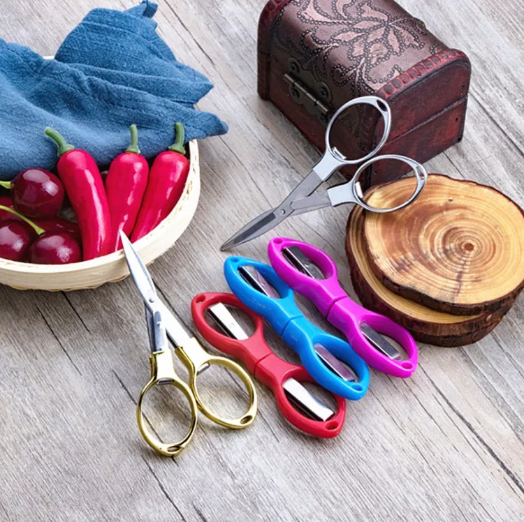 Multi Purpose Pocket Scissors Keychain Foldable Scissors Small Fishing Sewing Tailoring Folding Scissor