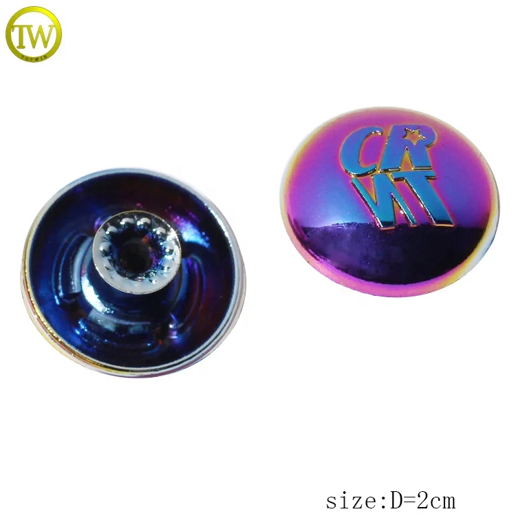 Factory Support Custom Metal jeans button metal denim button alloy button for jeans