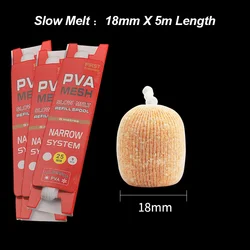PVA Mesh Spool & Bag Packaging Water Dissolved Fast Slow Melt Net 5m For Angling Bait 18 25 37 44cm Feeder Fishing Supply