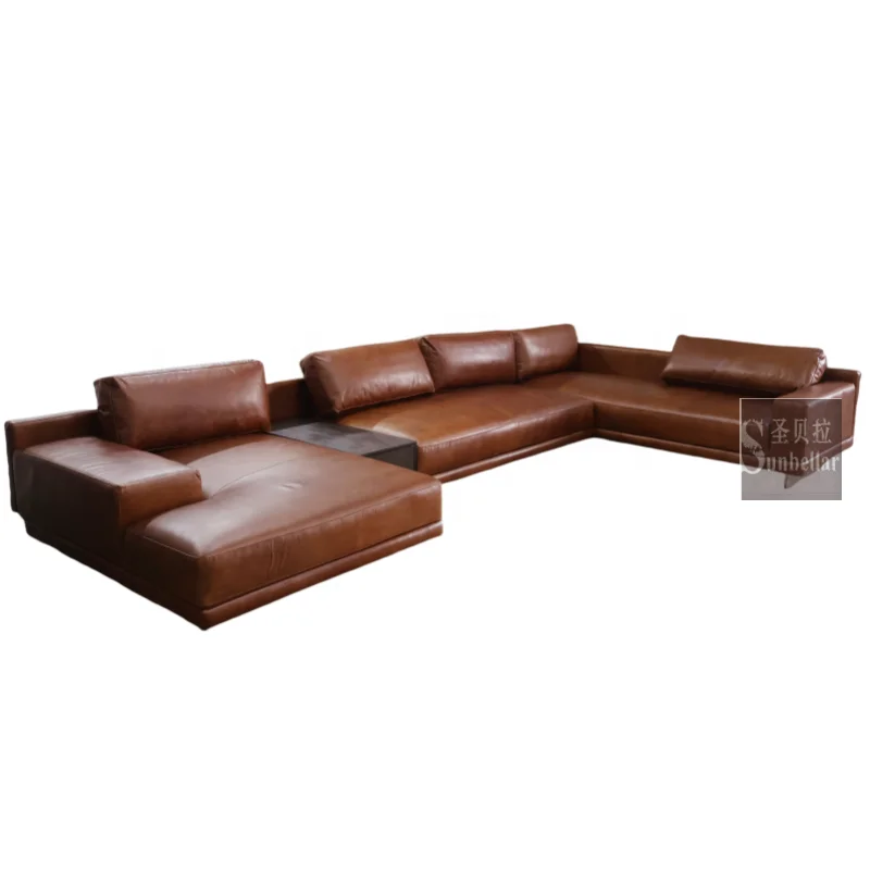 best price concepts modular sectional sofa living room furniture U shape chaise sectional sofa set premium italian leather sofa