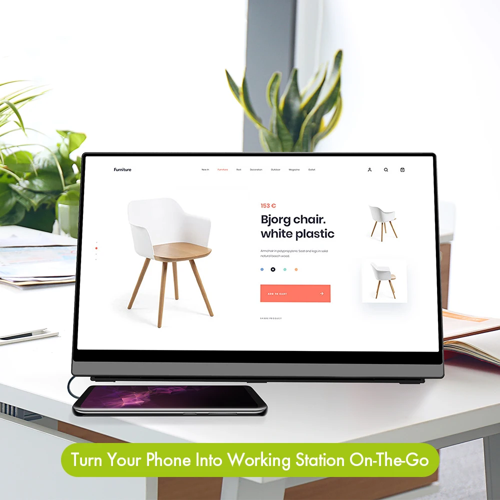 17 3 дюймовый портативный монитор 4k дисплей для ноутбука ПК тройной супер тонкий