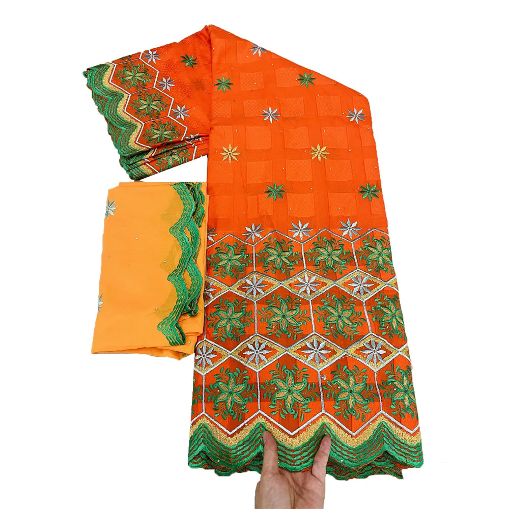 Beautifical Cotton flower swiss lace fabric nigerian cotton lace and chiffon ML19R573