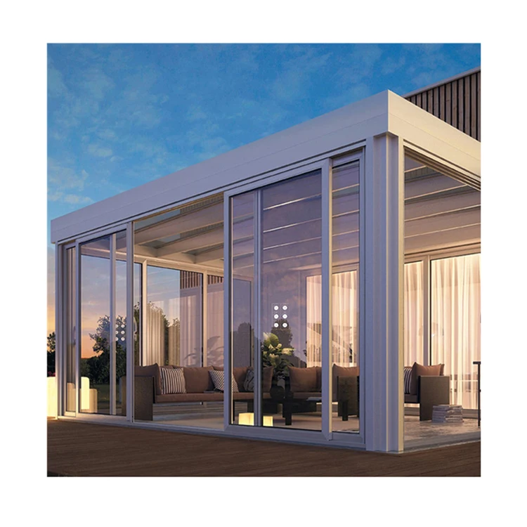 Sunroom Latest Design Prefab Glass Garden House Sunroom With Aluminum Extrusion Profile Sunroom