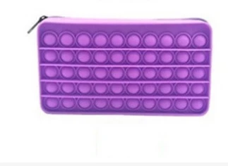 Pen Storage Bag Push Bubble Pencil bags School Kids Rainbow Silicone Fidget Pencil Case