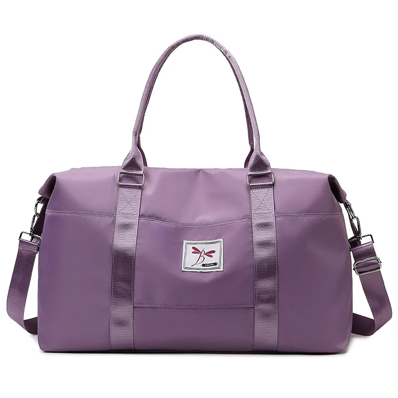 Waterproof Sports Zipper Custom Logo Pink Duffel Travel Weekender Duffel Bag Gym Tote Handbags For Women