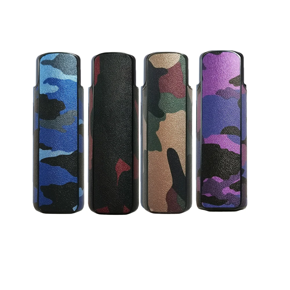4 Colors Camouflage Style Portable Cigarette Smoking Cases PC and PU Leather Case for LIL Solid 2.0 Cover
