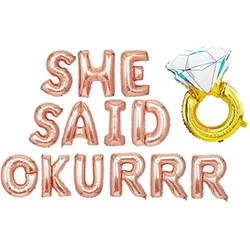 Pafu Bachelorette Party Decoration Balloons Bridal Shower Balloons Set She Said Okurrr Foil Balloon Kit
