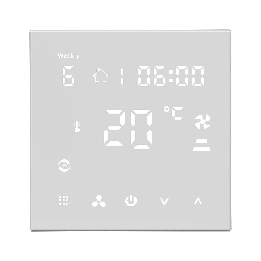 Tuya Room Thermostat WIFI Smart Home Modbus / RS485 HVAC Systems 2/4Pipes 3 Speed Fan