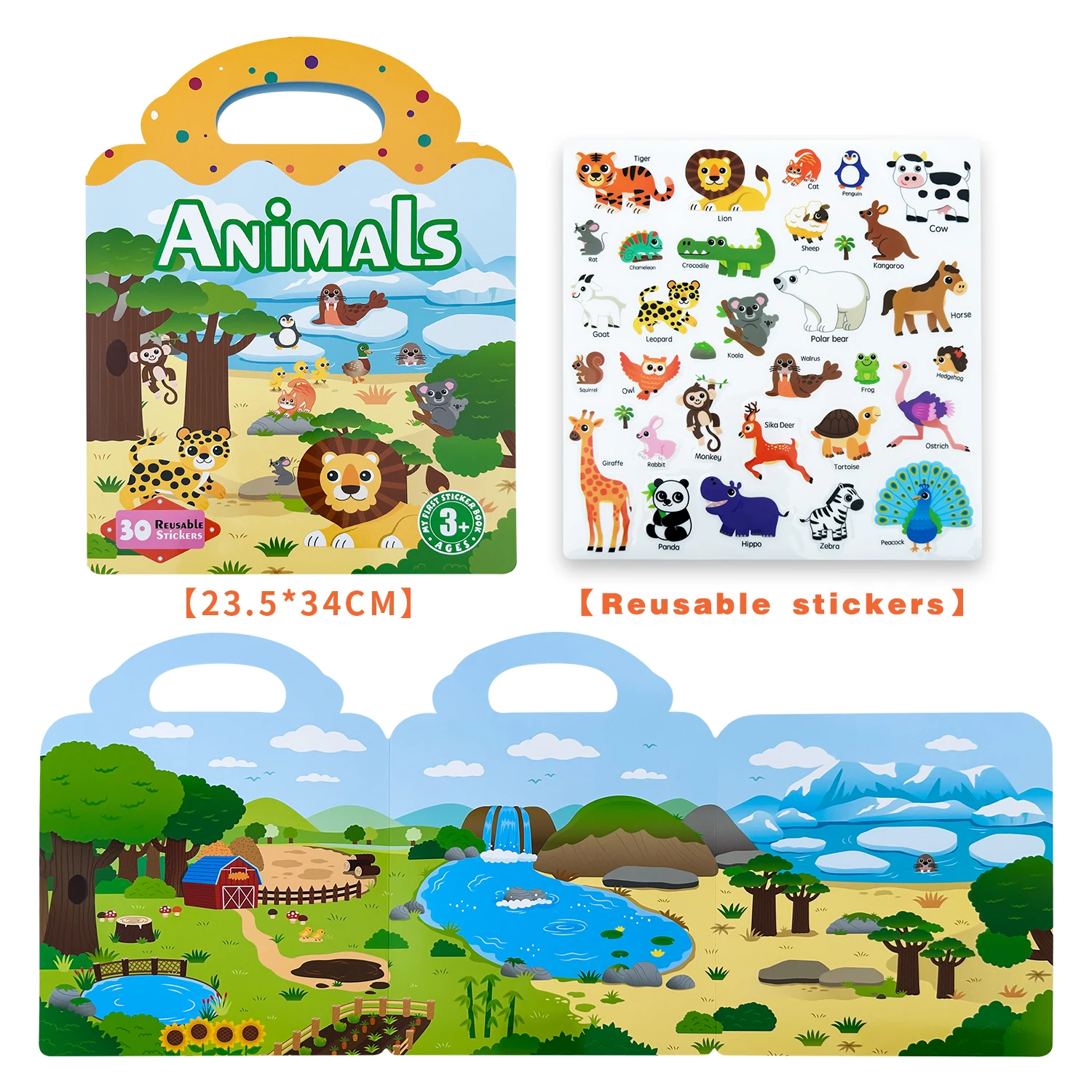 Children Scene DIY Puzzle Stickers Books Reusable Gel Stickers for Kids Early Educational Cognition Learning Child Gift