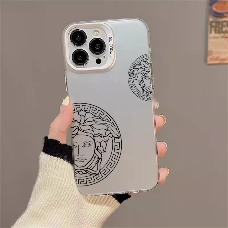 Hot Sale Tide queen avatar colored silver phone case For iPhone 16 15 Pro Max 14 13 12 11 IMD Transparent shockproof cover