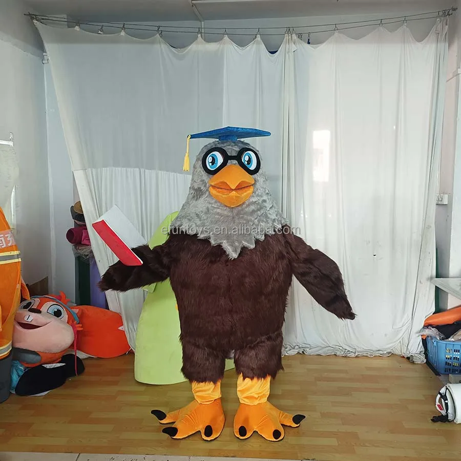 Efun MOQ 1 PC professional custom Doctor eagle mascot Costume Plush cartoon Christmas Fancy Dress Carnival Cosplay Suit for sale