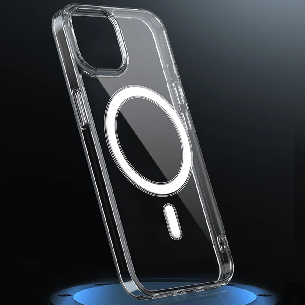 Acrylic Transparent Phone Case Anti-Scratch Magsafes Back Cover For Samsung S22 Ultra Case all Models