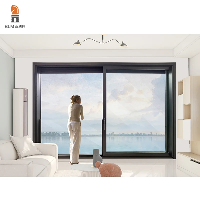 Роскошные входные энергосберегающие двойные стеклянные раздвижные двери из алюминиевого сплава двери и окна другие двери