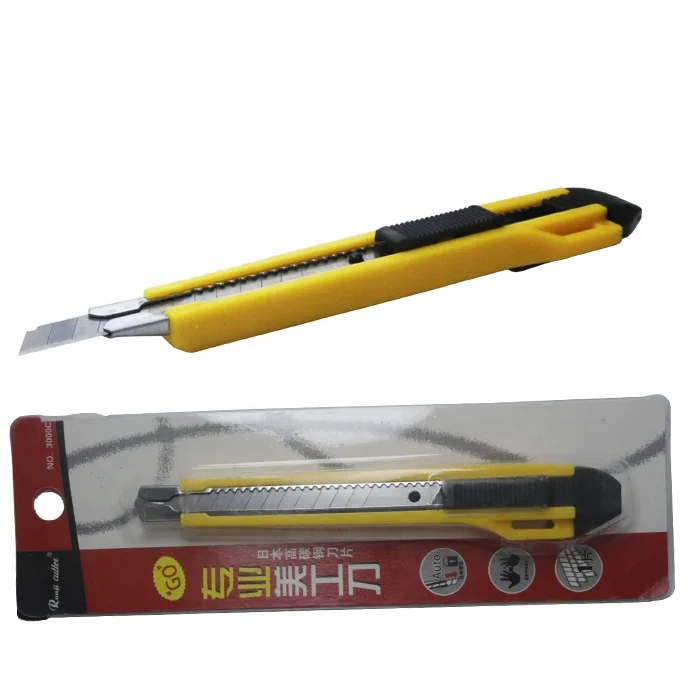 Wholesale ABS handle retractable 9mm blade knife