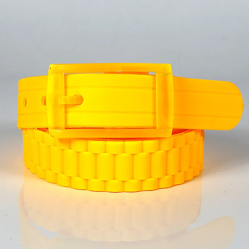 Wholesale Fashionable Environmental Candy Colorful Women Mens Unisex Plastic Belt