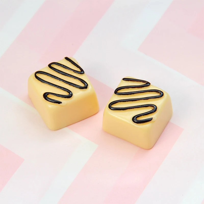 Party favors christmas ornamental gadget chocolate bar artificial simulated food resin candy for DIY decoration accessories