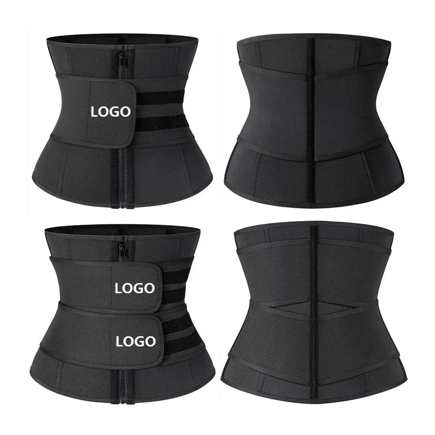 
Wholesale Private Label Custom Logo Double Strap Shaper Neoprene Belt Slimming Women Waist Trainer 