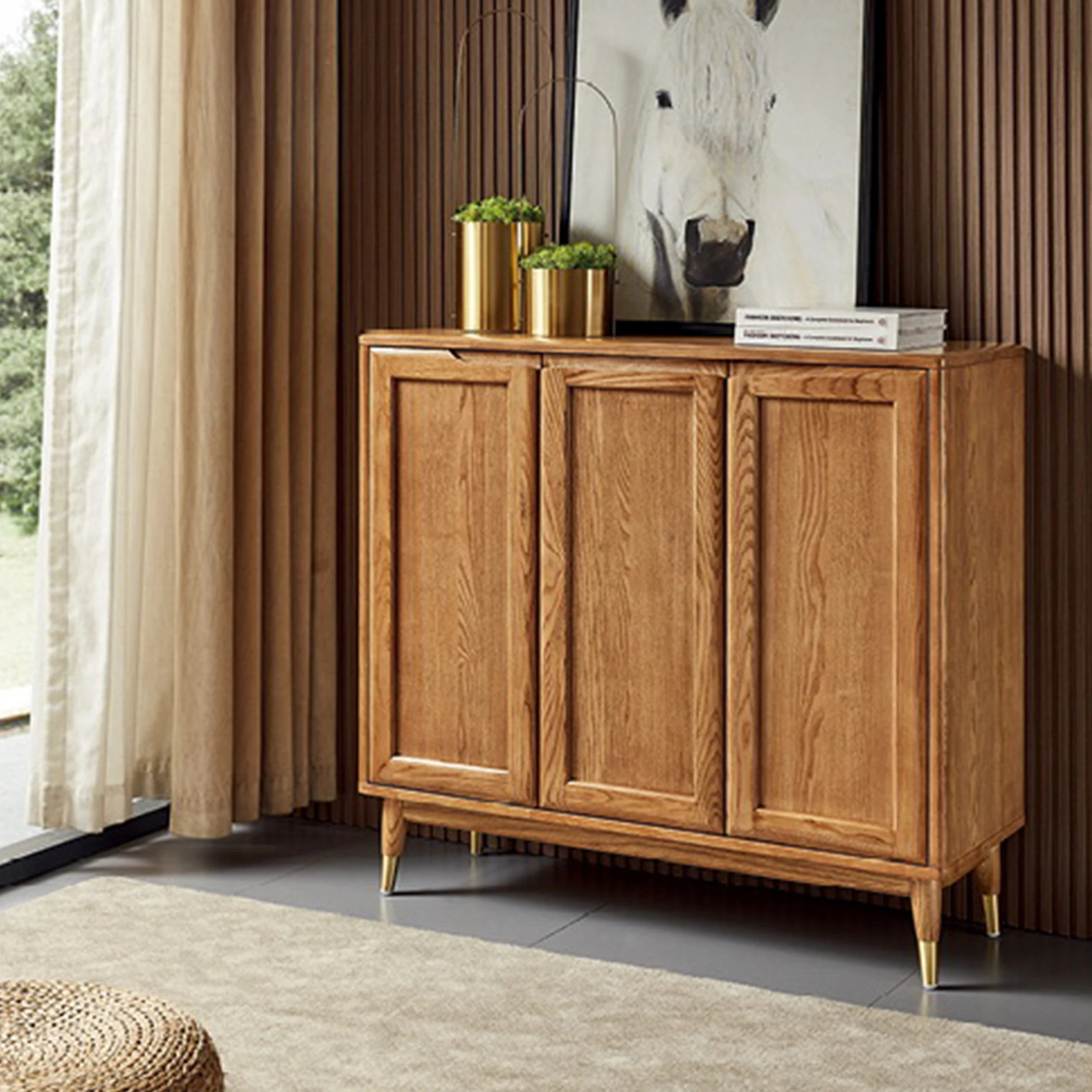 Мебель для дома, шкаф для хранения обуви из массива тика, дизайнерский шкаф для обуви