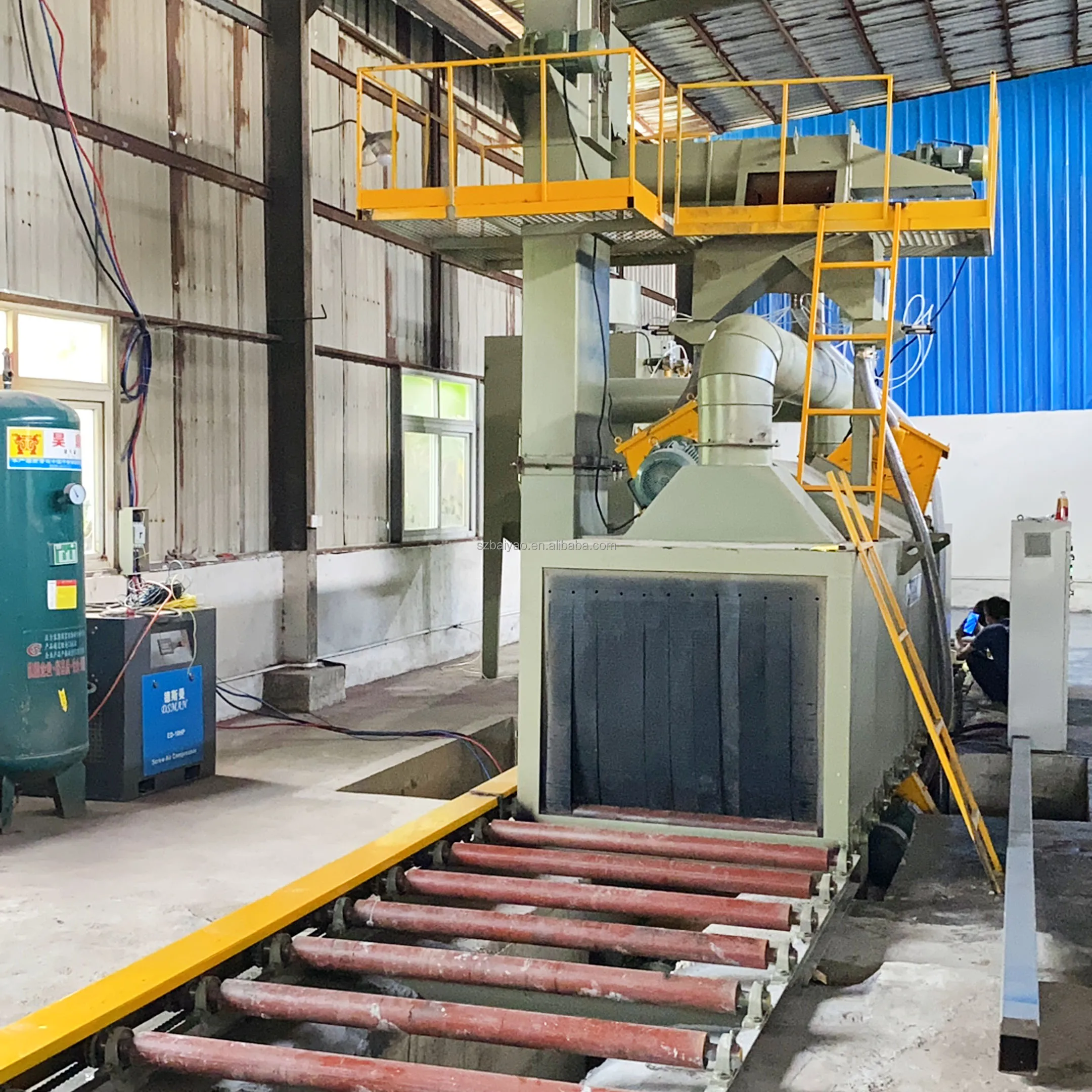 Stainless Steel Shot Blasting Machine Overhead Shot Blasting Machine for  Container Metal Customized Power Surface