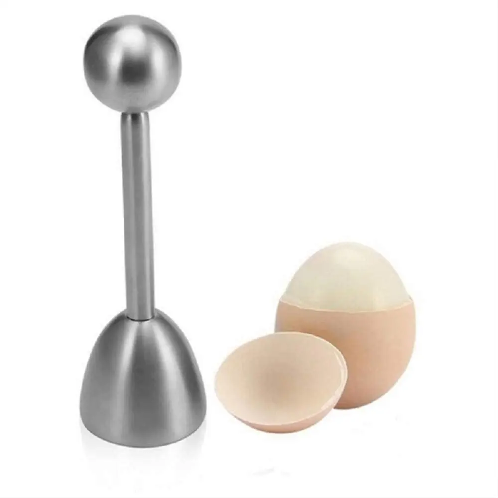 Stainless Steel Kitchen Egg shell Boiled Cooked Topper Egg Cutter Opener Crusher