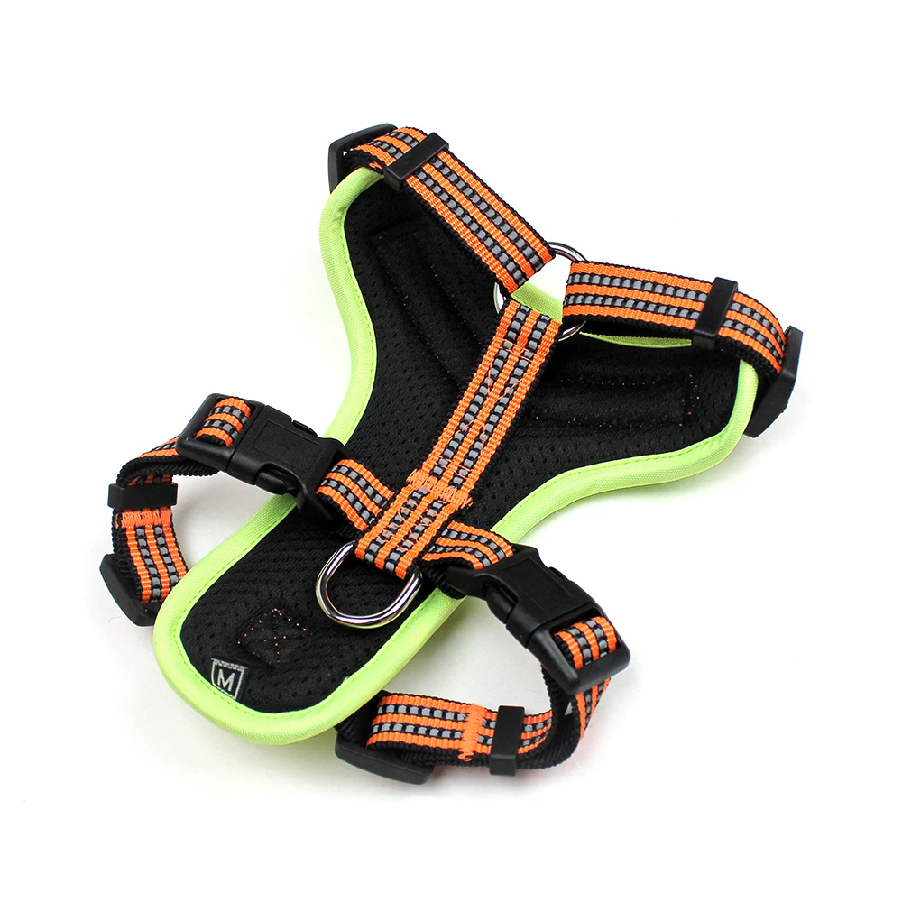 Portable Y-Shaped Reflective Vest for Dogs, Breathable Lightweight Safety Jacket with Adjustable Buckles and Reflective Strips