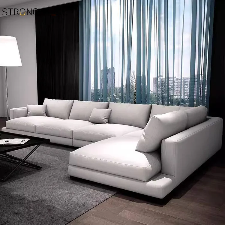 Nordic Modern Luxury White Wohnzimmer Sofas Home Furniture Corner L Shaped Sectional Couches Chaise Lounge Sofa For Living Room