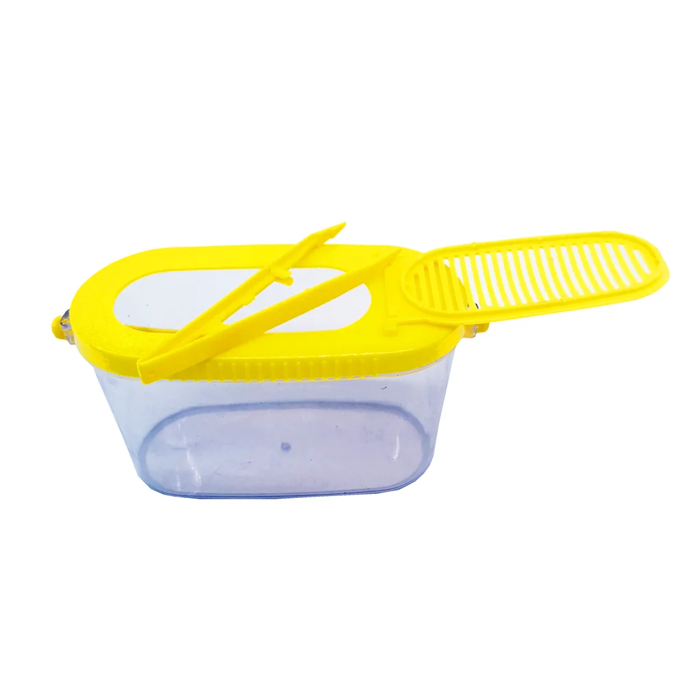 
children kids present Insect butterfly bug Feeder viewer Box Portable Carrier clear case cage open on top with squeezer 