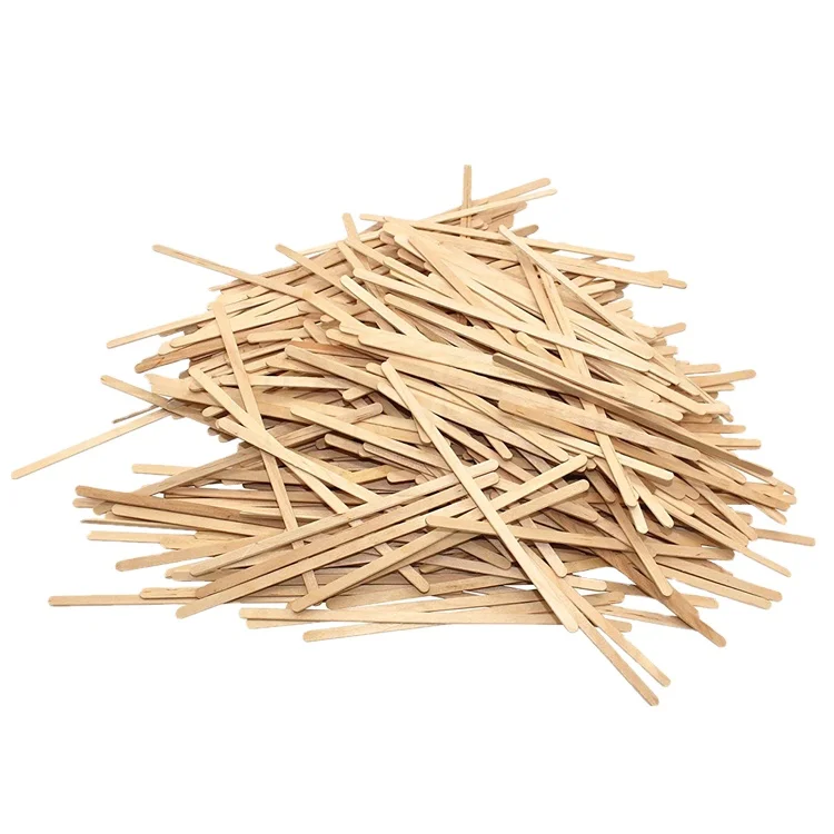 Custom Natural Eco-Friendly Wooden Coffee Stick Wooden Coffee Stirrer For Drinks Tea
