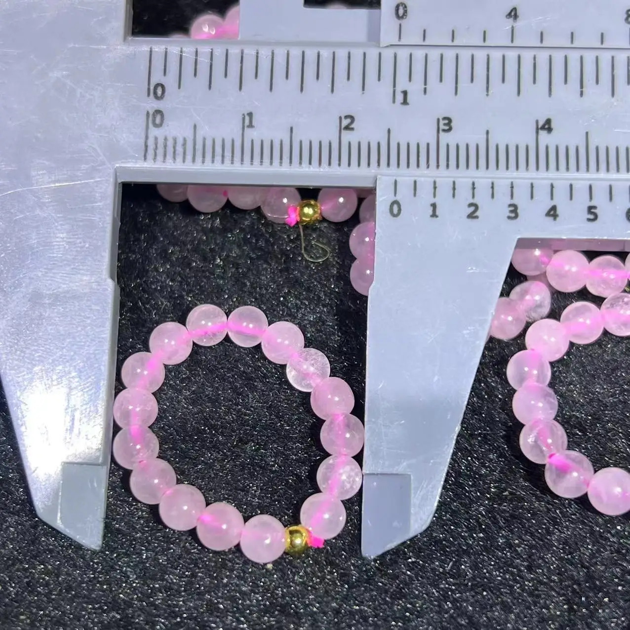 Natural Amethyst Beads Elasticity Finger Rings 5mm Rose Quartz Crystal Ring For Women Men Gift