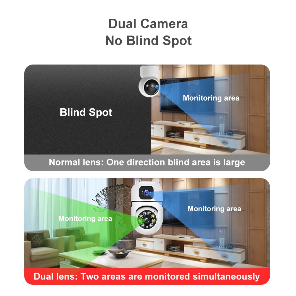 Outdoor Waterproof Wifi Bulb Camera Dual Lens E27 night vision wireless Light Lamp Camera IPC360 Home 1080P PTZ 2MP CCTV Camera