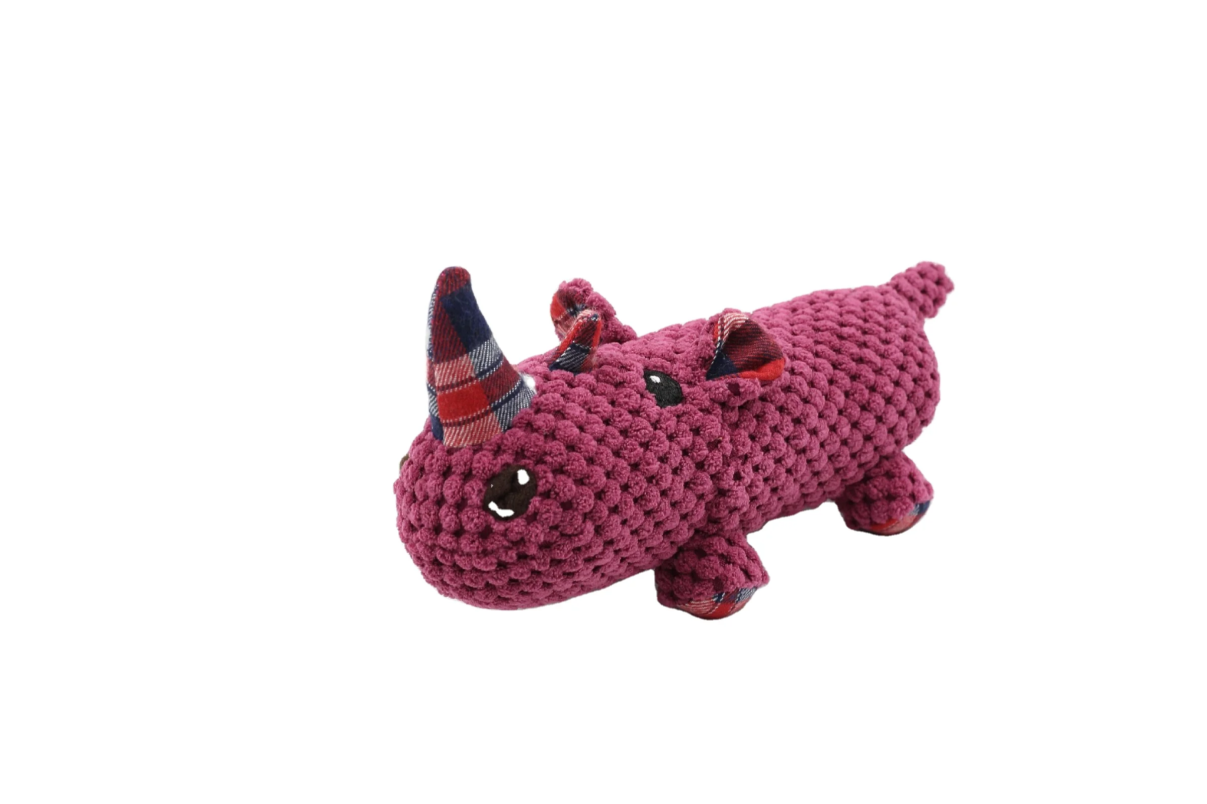 
Manufacturer customized rhino plush dog toy with cheapest price 