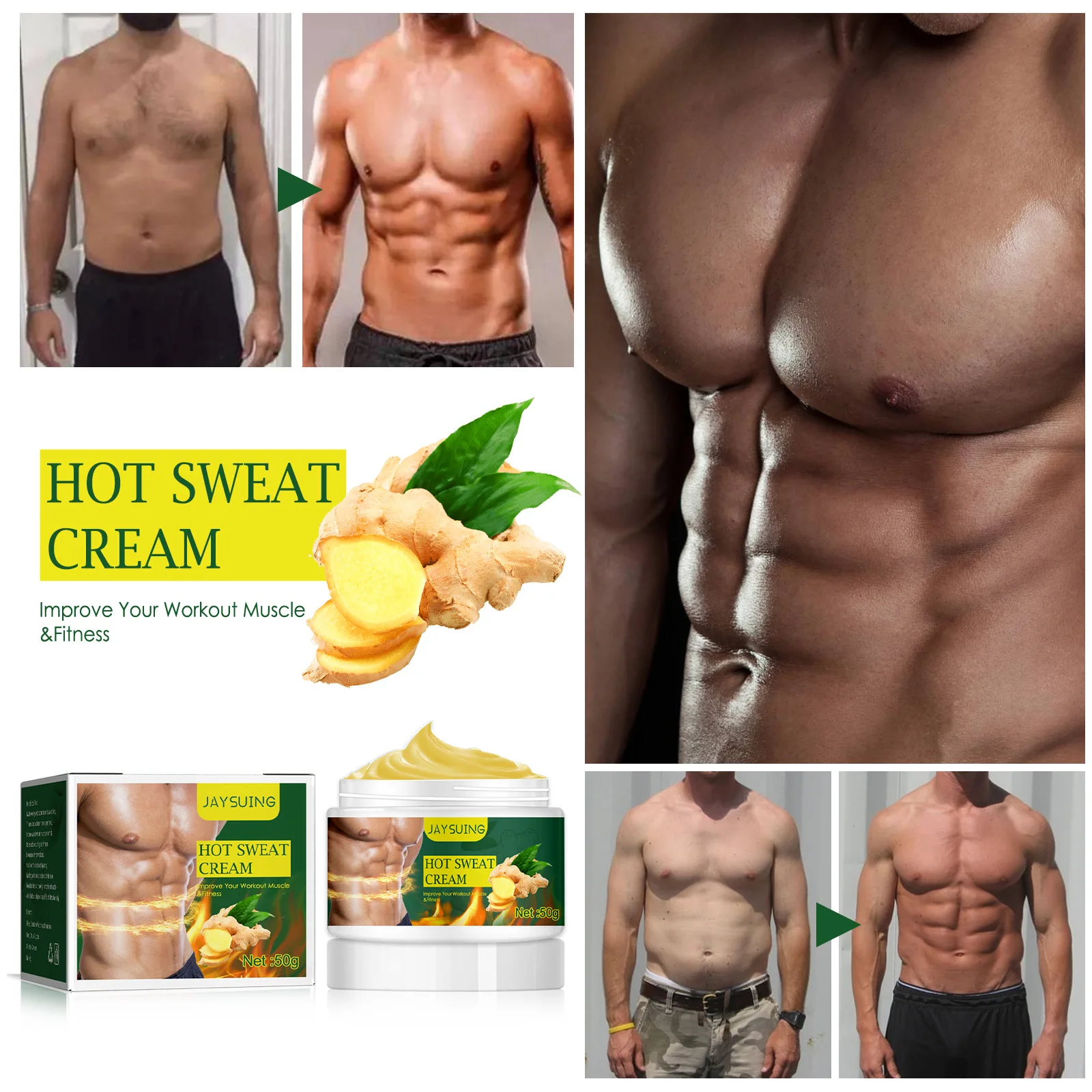 Private label Slimming Cream Beauty Magic Weight Loss Fat Burning Abdominal Muscles Belly Body Hot Sweat Cream For Men Women