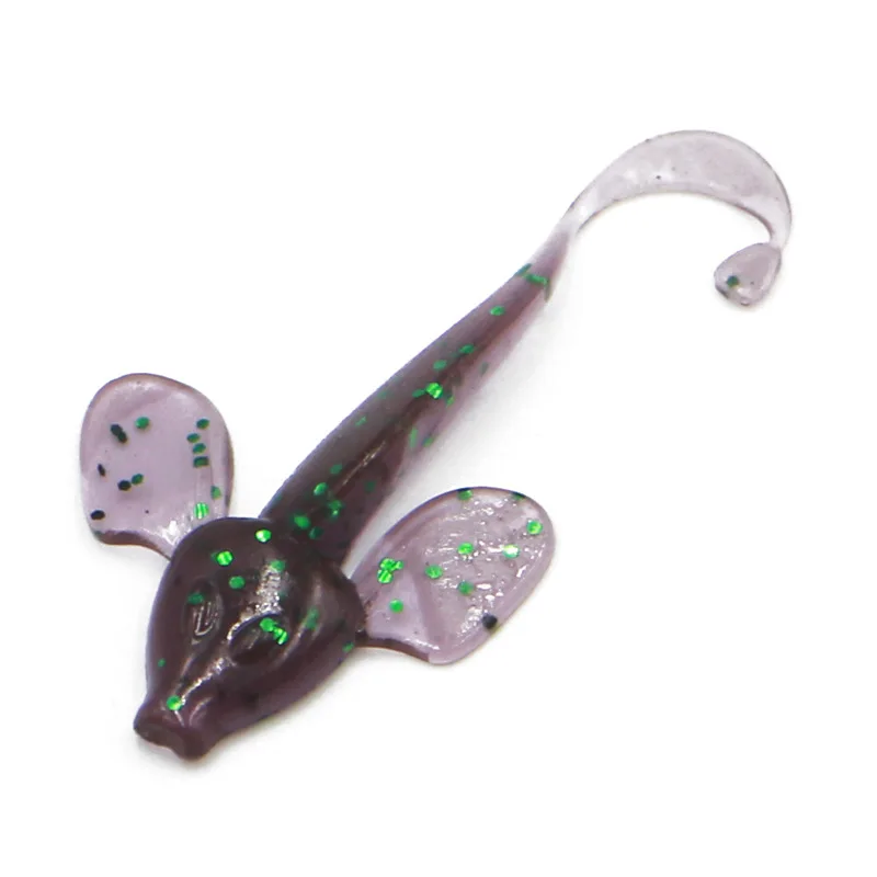 Manufacture directly sale high top 6pcs/bag 8cm big head soft fishing lure