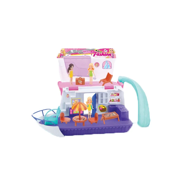 Beautiful  Dress Up Girl In Cruise Ship DIY Play House Set