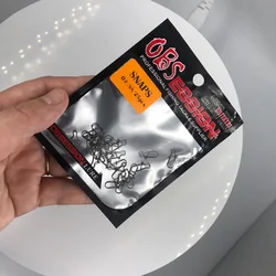 200pcs 0# 1# 2# 3# Matt Black  Fishing hooked Snap Fishing Swivel Safety Snap Line Lure Connector Fishing Accessories