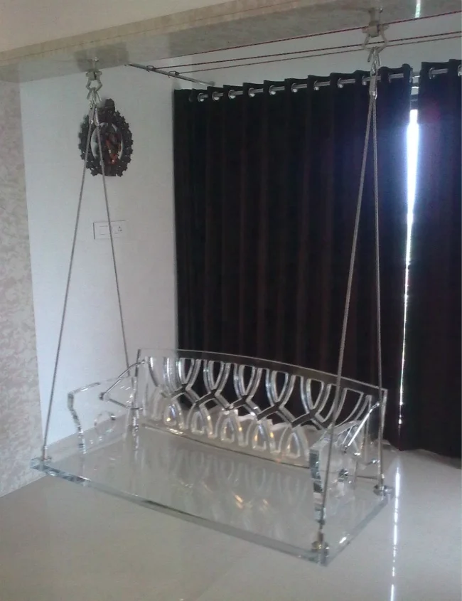 Yaqi 2021 Outdoor hanging chair acrylic garden swing chair for sale