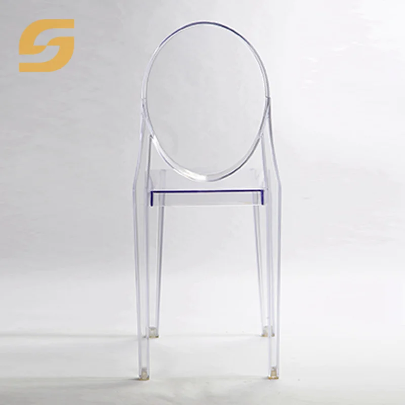 Commercial Furniture Clear Polycarbonate Tiffany Resin French Louis Chiavari Event Rental Acrylic Ghost Chair For Wedding