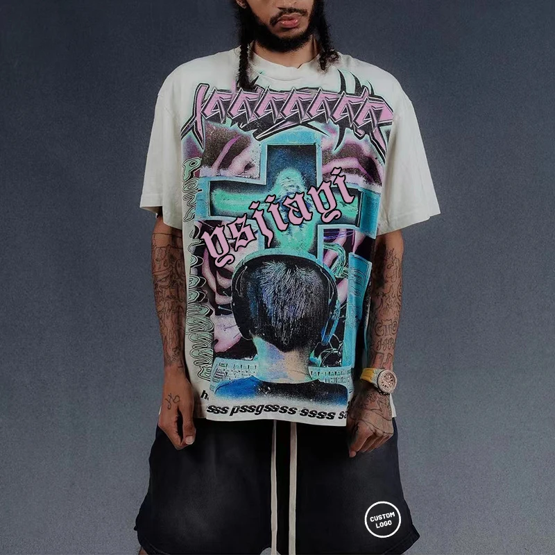 YYSY pakistan supplier recycled cotton t shirt custom shirt unisex luxury brand clothing men graphic t shirts manufacturers