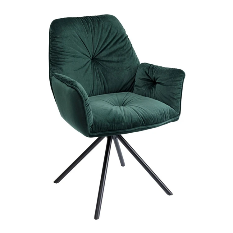 
Bazhou Factory Cheap Home Furniture Wholesale Nordic Modern Velvet Dinning Room Chair 