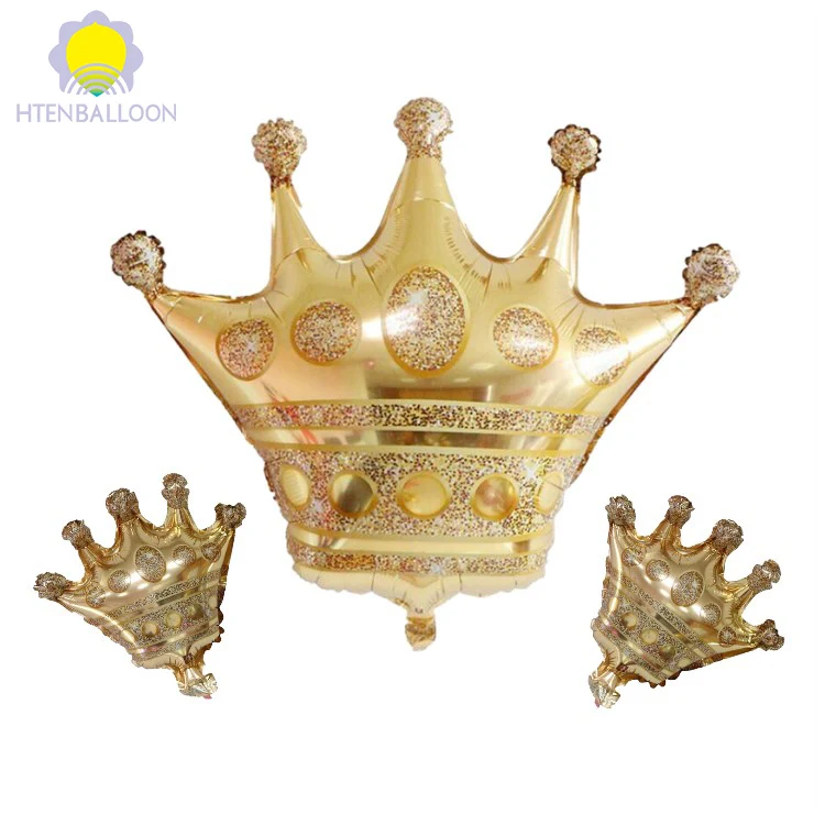 
Wonderful Big Royal Crown Foil Balloon Foil Christmas Self-sealing Gold Crown Shape balloon 