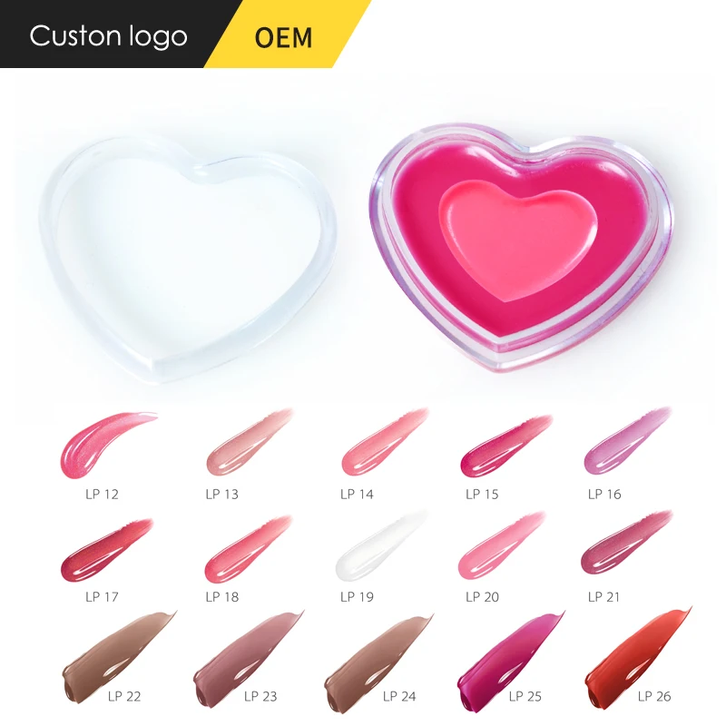 CC36427 Wholesale Custom Label Factory Cute Heart Shaped A variety of  two colors Lip Balm