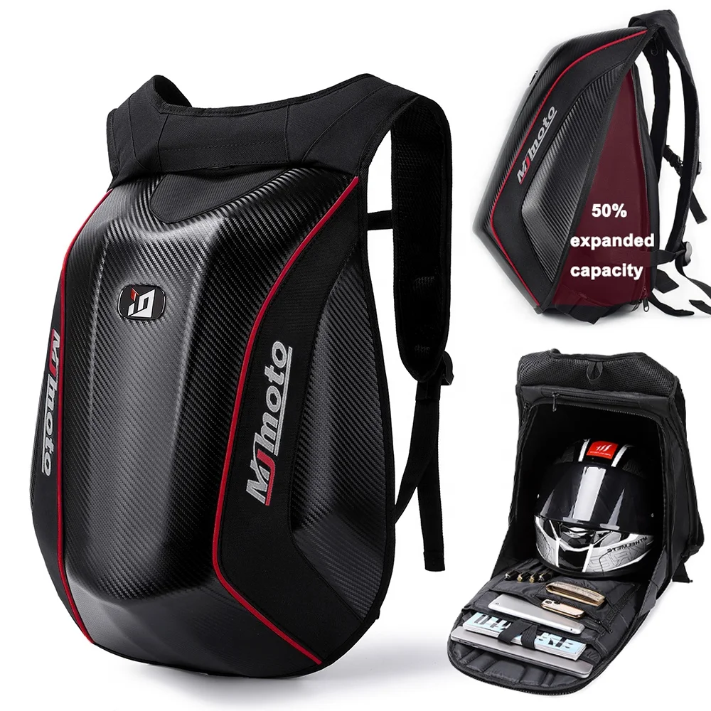 Мотоциклетная сумка, водонепроницаемый твердый ранец для мотоцикла, из углеродного волокна, для мотокросса, шлема, сумка для велоспорта
