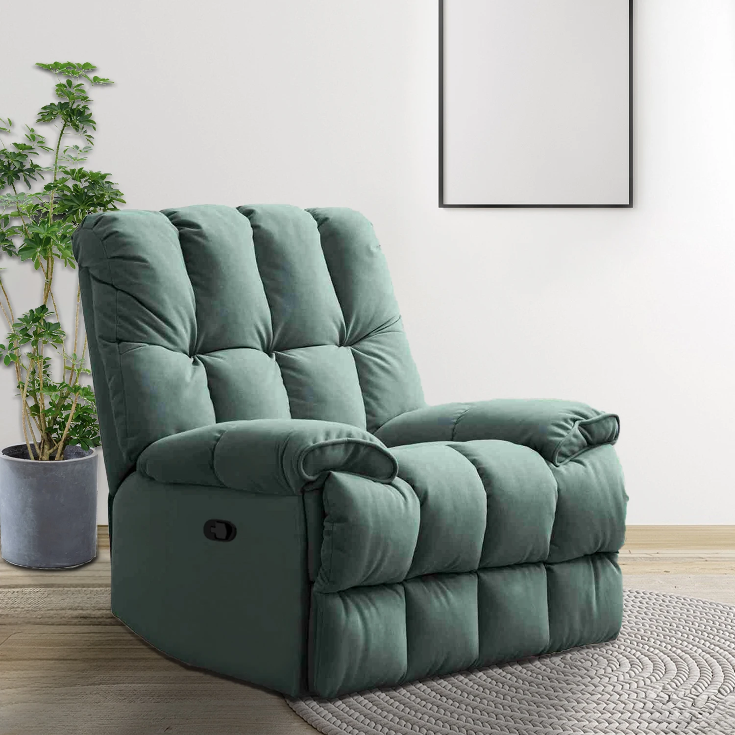 HOYOO Adjustable footrest backrest swivel chair Armchair chaise lounge chair sofa chair living room sofa rocking recliner