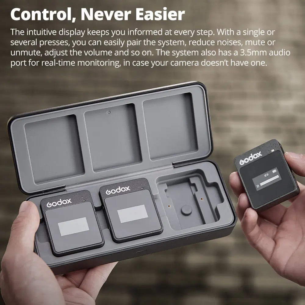 Godox MoveLink II M1 M2 2.4GHz Wireless Lavalier Omnidirectional Microphone Transmitter Receiver for Phone DSLR Camera Interview