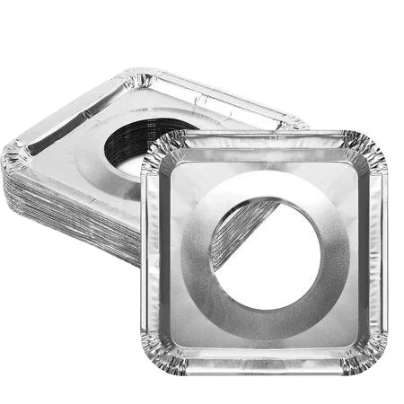 Disposable Liners Foil Aluminium Silver Kitchen Gas Stove Protect Tin 50 Pack