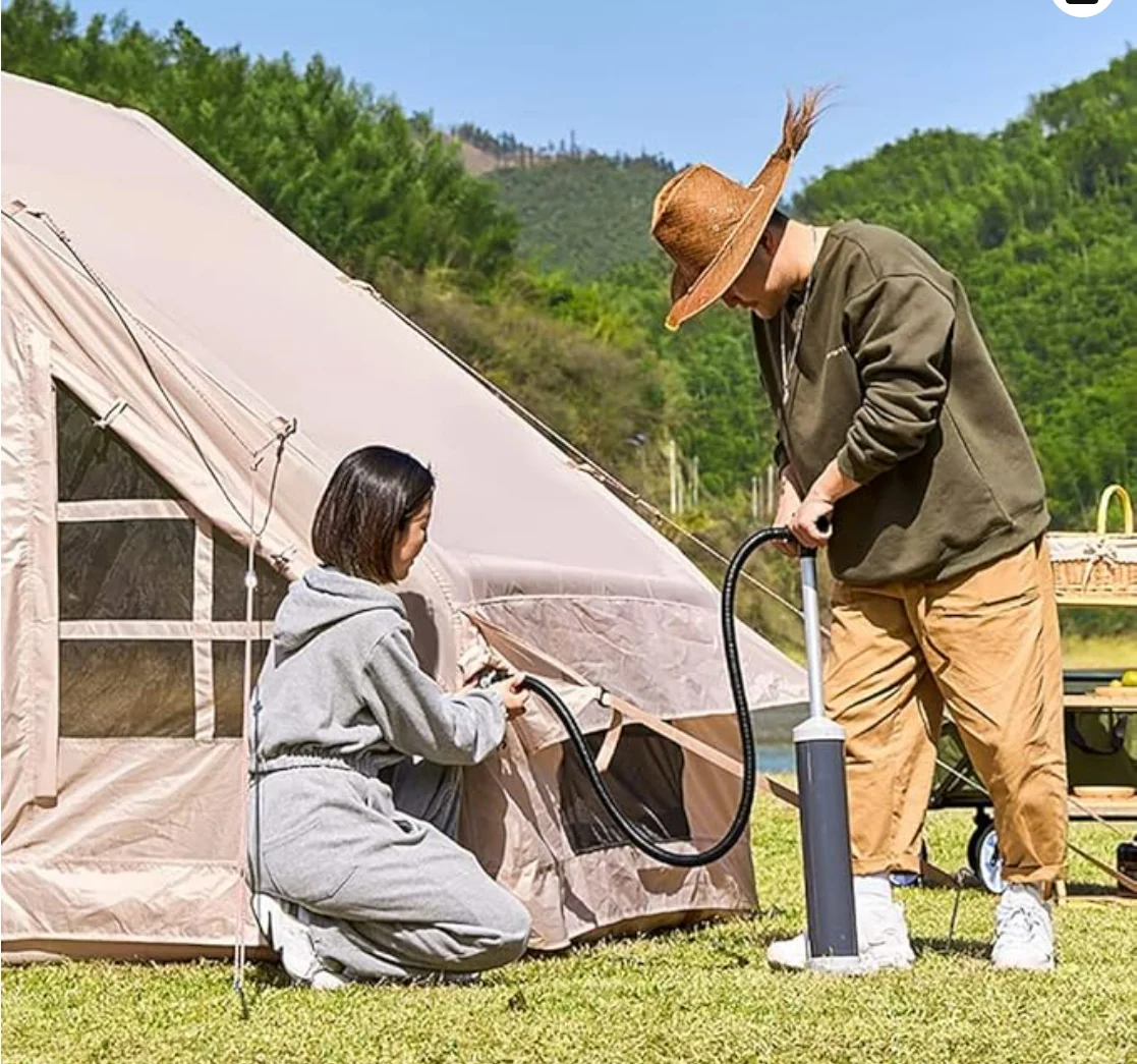 Forerunner Large Space Four Seasons Inflatable Camping Tent Waterproof Cotton Windproof Outdoor Travel Tent