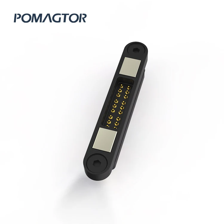 Customized Magnetic Pogo Pin Connector Reasonable Price Usb 12V 2A Power Pa46 13.5*8.5mm 30000 Times Male&female Pomagtor C3604