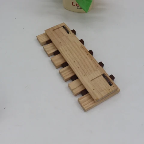 Wood Wall Mounted 5 Hooks Coat Rack Wall Mounted Clothes Hanger Natural Wood Piano Coat Rack