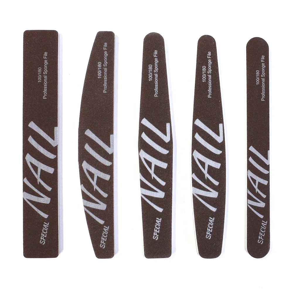 Gelsky Brown Disposable Nail Buffer File Block Straight Shape Buffer Block 100 180 Nail Buffer