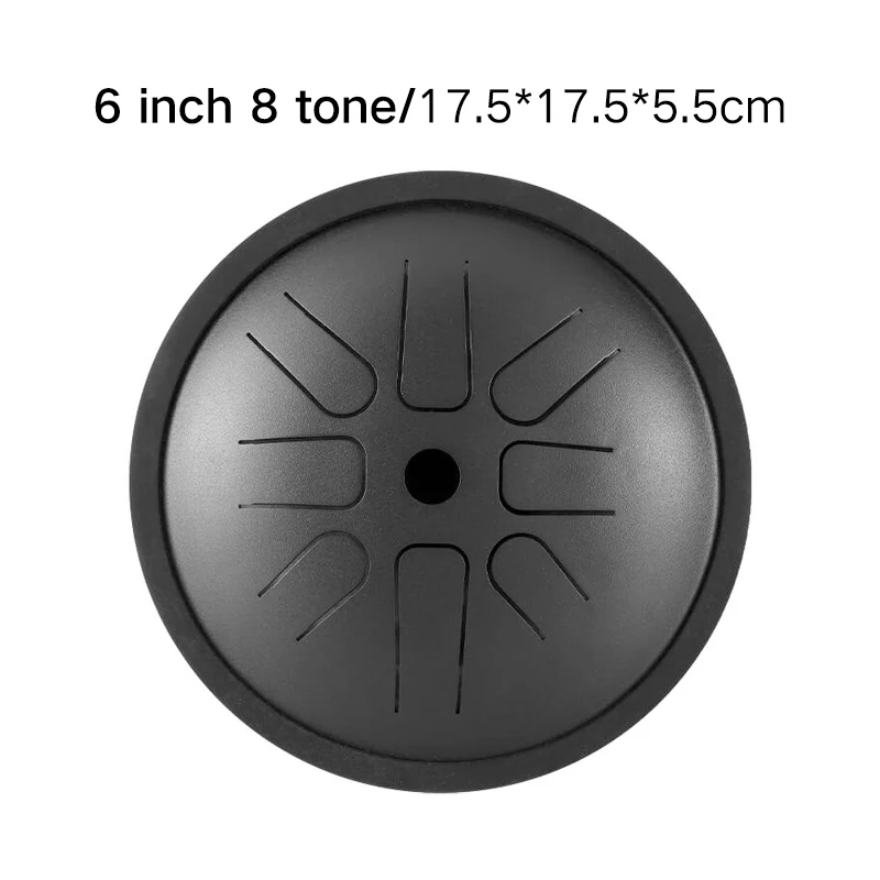 Hluru Percussion Musical Instruments for Sale Pocket Drums Kit 8 notes 6 Inch Handpan Tank Drum Steel Tongue Drum TP8